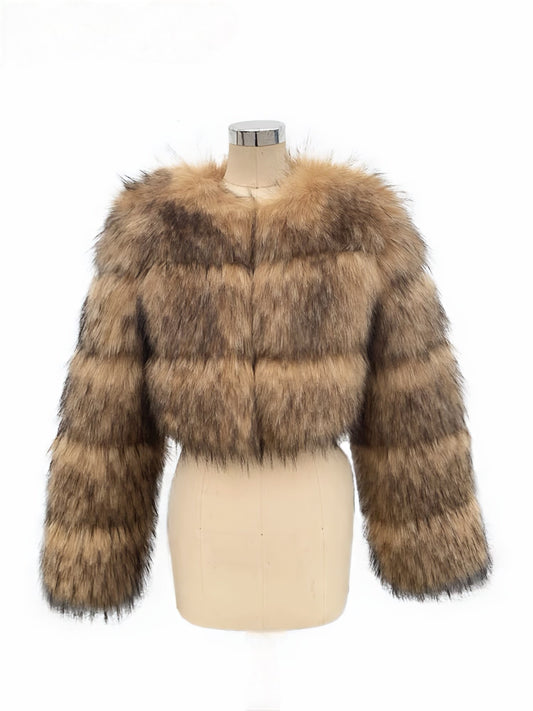 Sophisticated Flared Fur Jackets