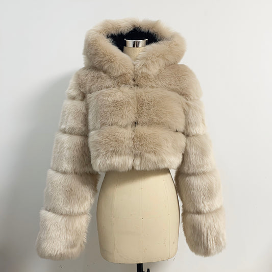 Cropped Finesse Fur Coat Style