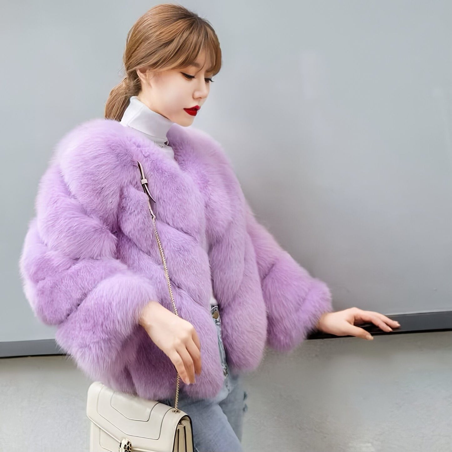 Braided Plush Coat Style