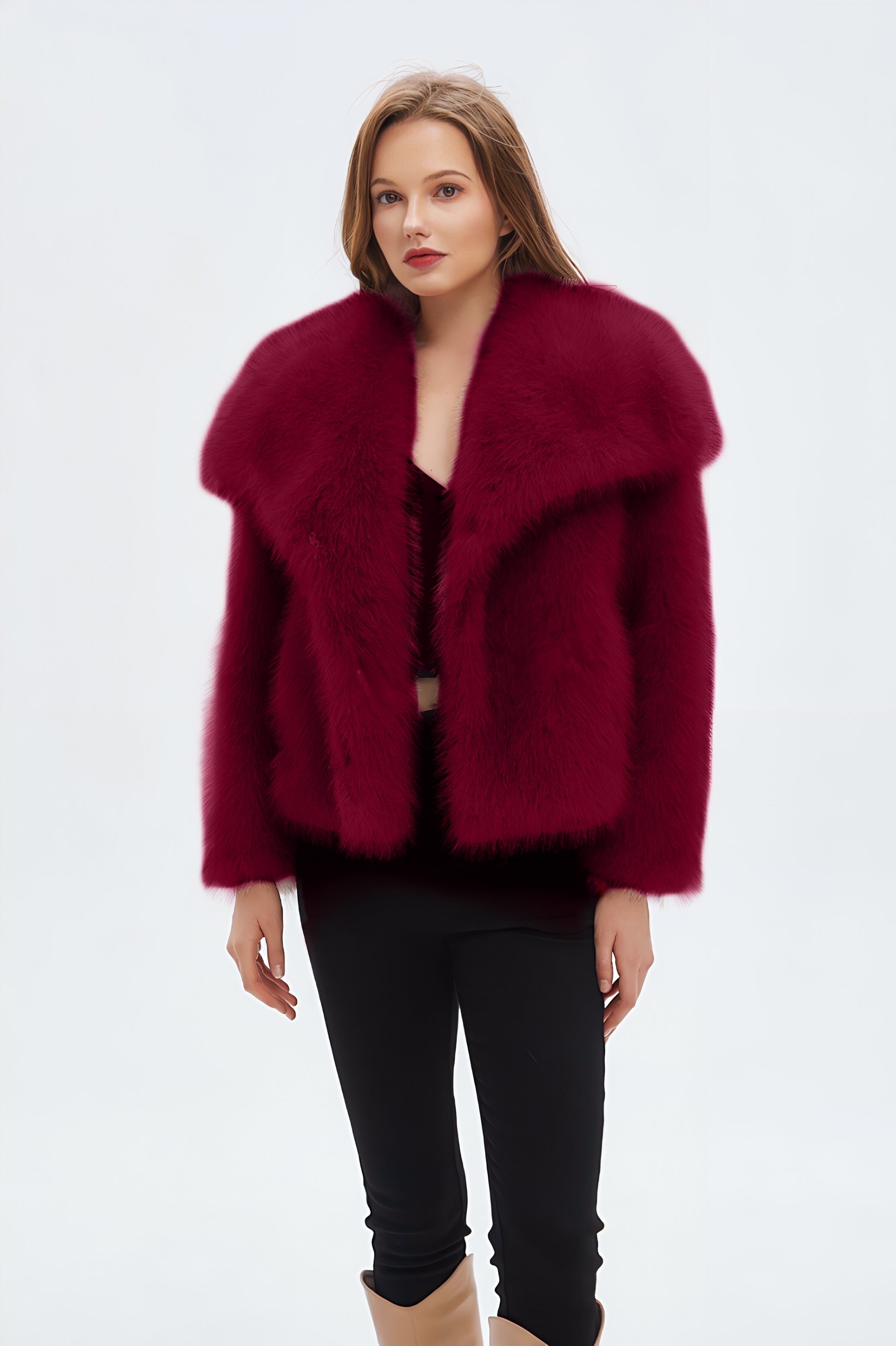 Elegant Double-Layered Fur Coats