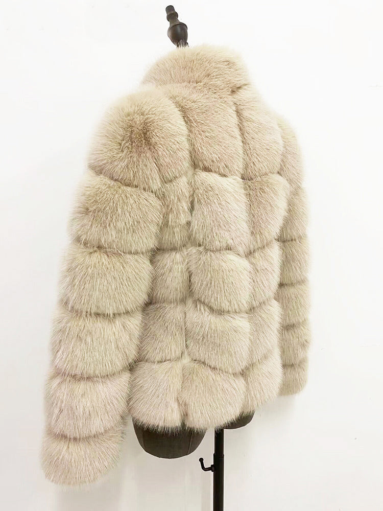 Old Money Aesthetic Fur Coat