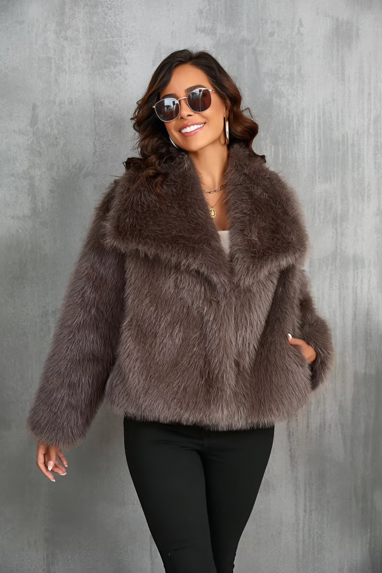 Double Charme Fur Coat Style