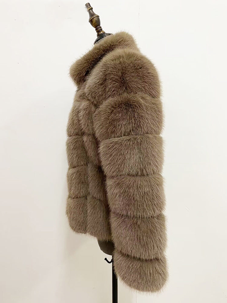 Old Money Aesthetic Fur Coat